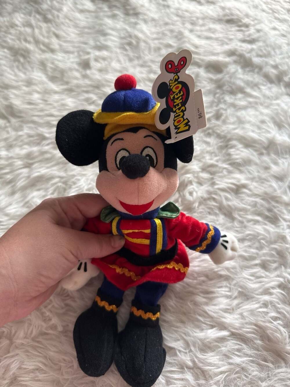 Vintage Disney Mouseketoys Nutcracker Mickey Mouse Bean Bag Plush 9"